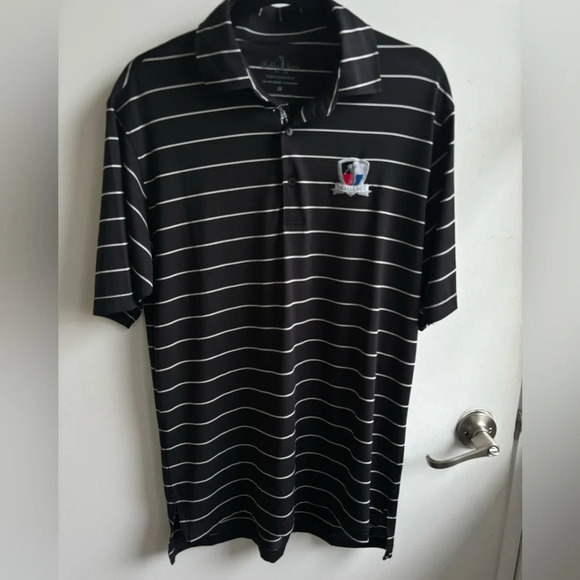 Bobby Jones Performance Challenge Striped Spandex Polo Shirt - Picture 1 of 5